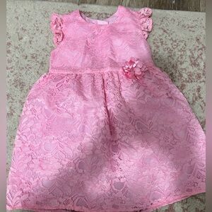 Pink Lace Little Girls Dress